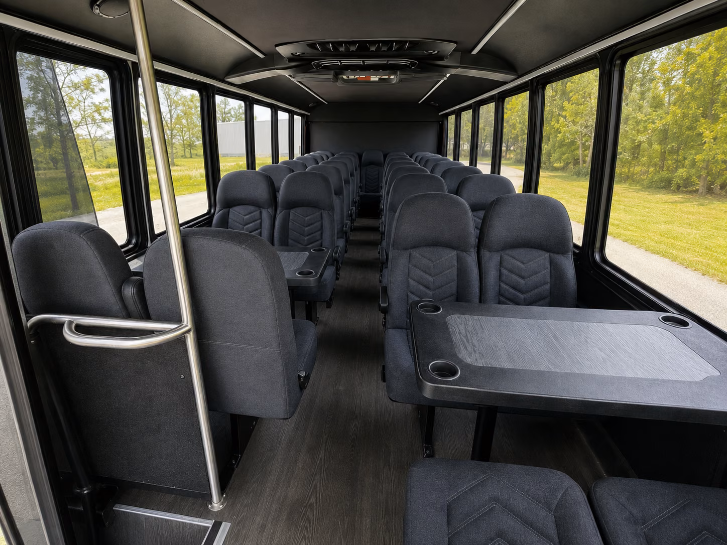 quincy 18 passenger minibus inside