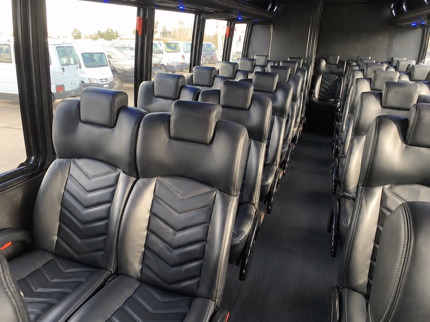 quincy 18 passenger minibus interior