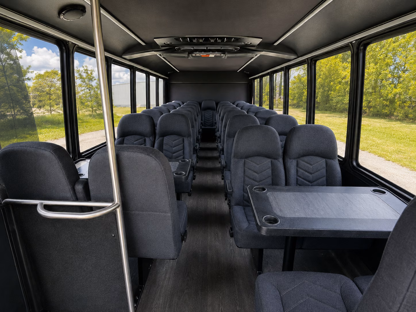 quincy 20 passenger minibus inside