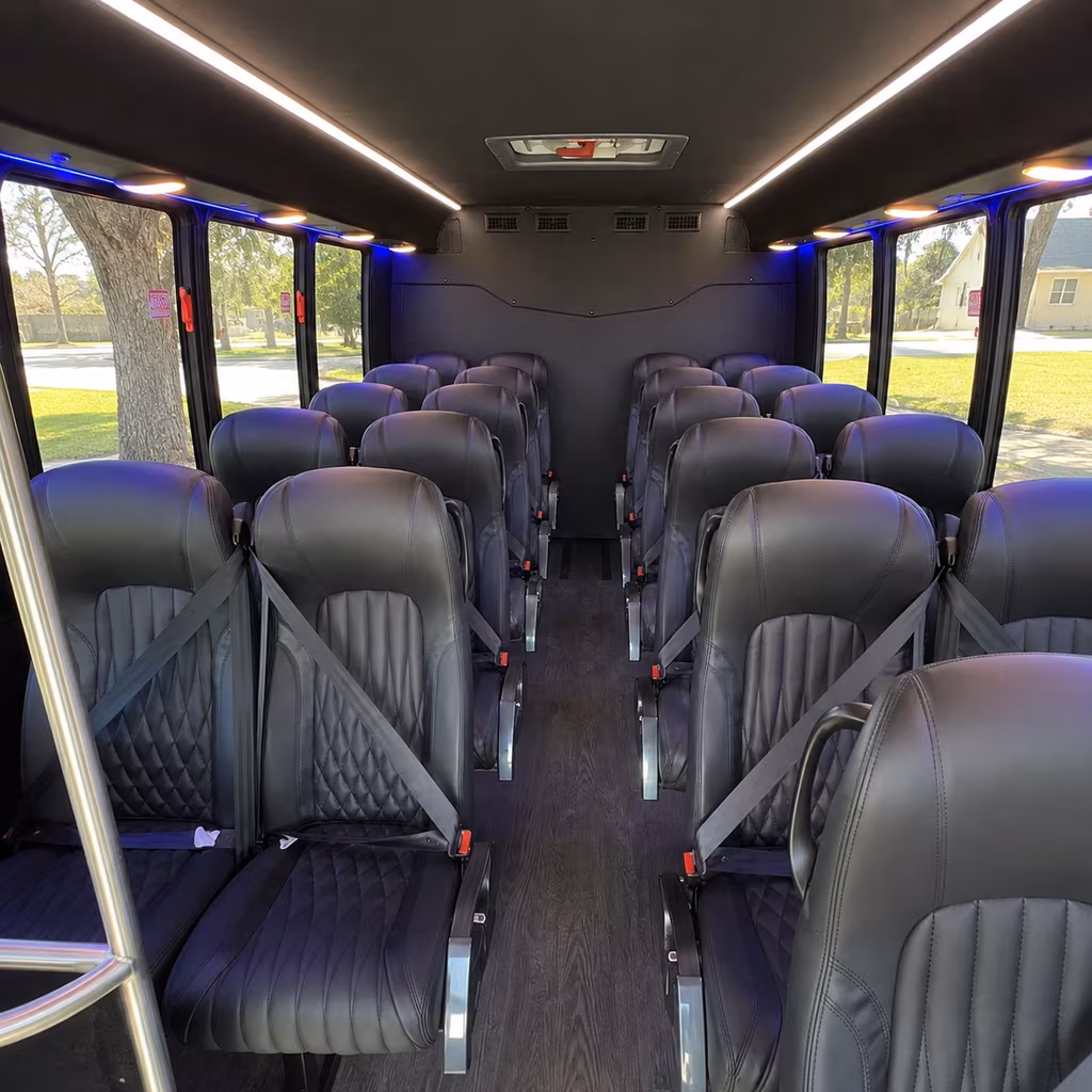quincy 25 passenger minibus inside