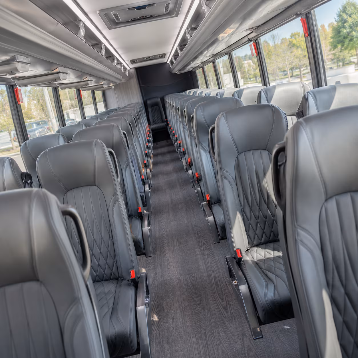 quincy 25 passenger minibus interior