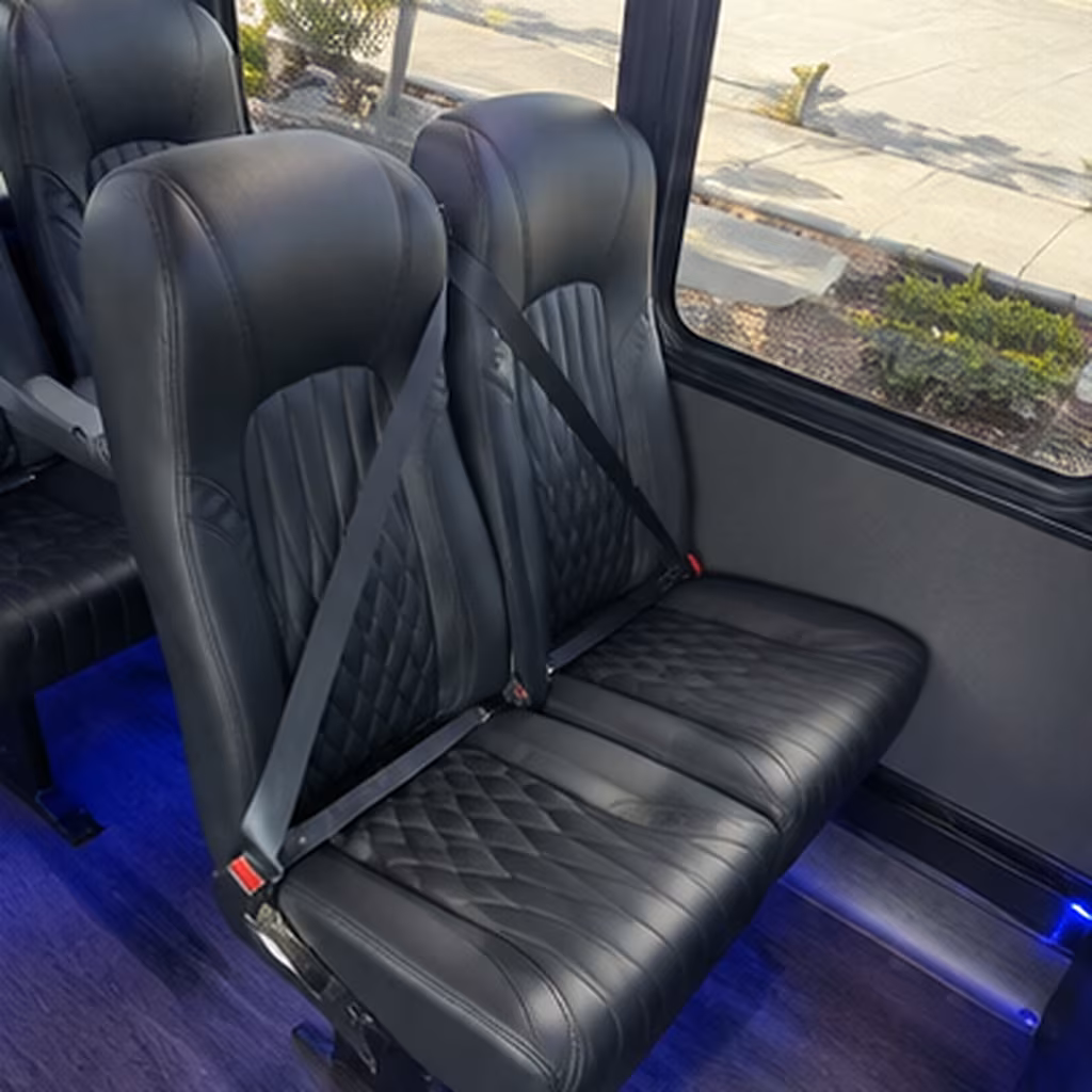 quincy 28 passenger minibus inside
