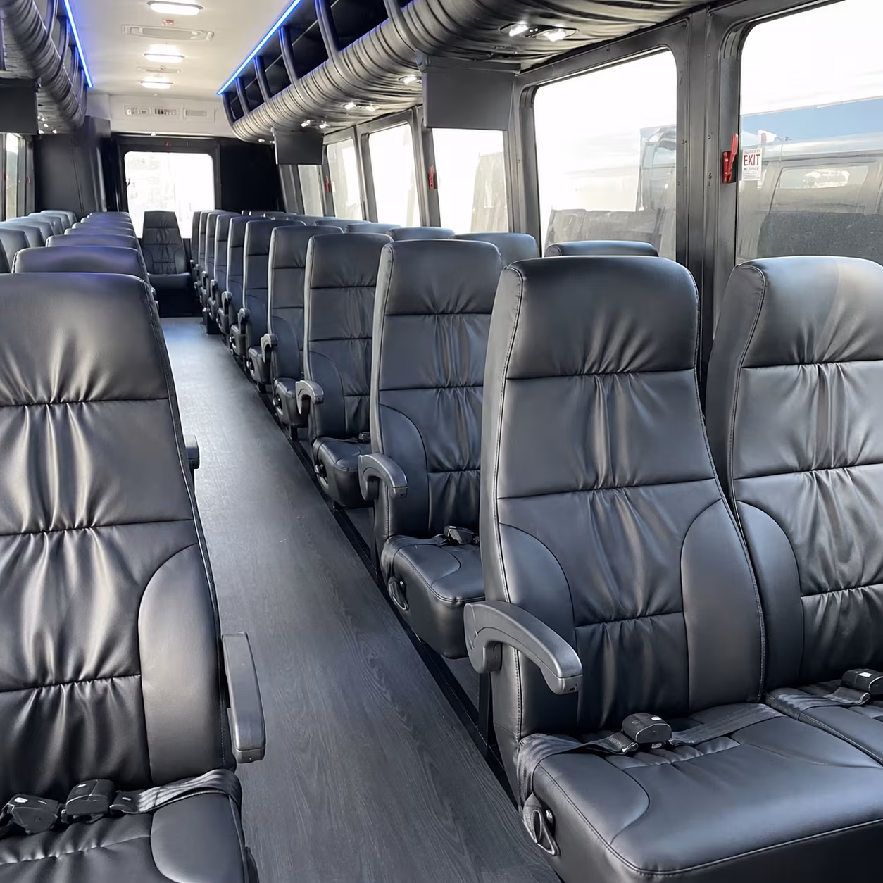 quincy 28 passenger minibus interior