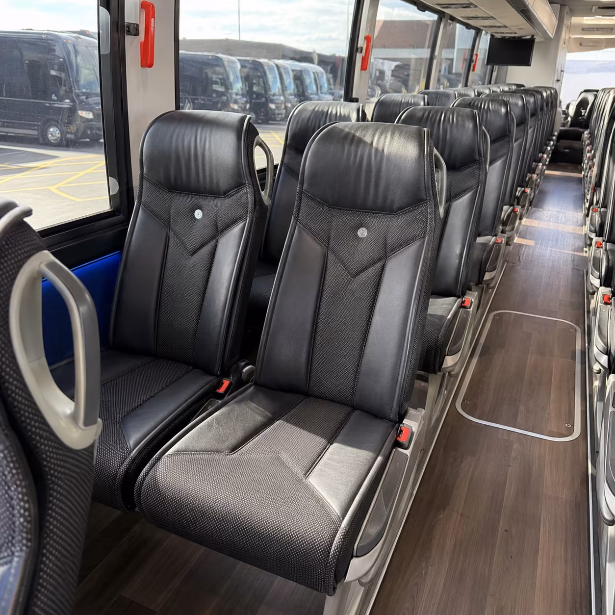 quincy 40 passenger charter bus interior