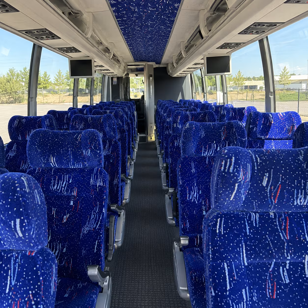 quincy 54 passenger charter bus interior