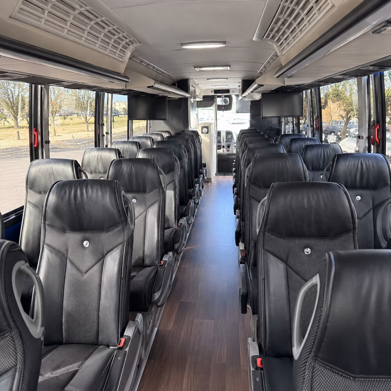 quincy charter bus inside
