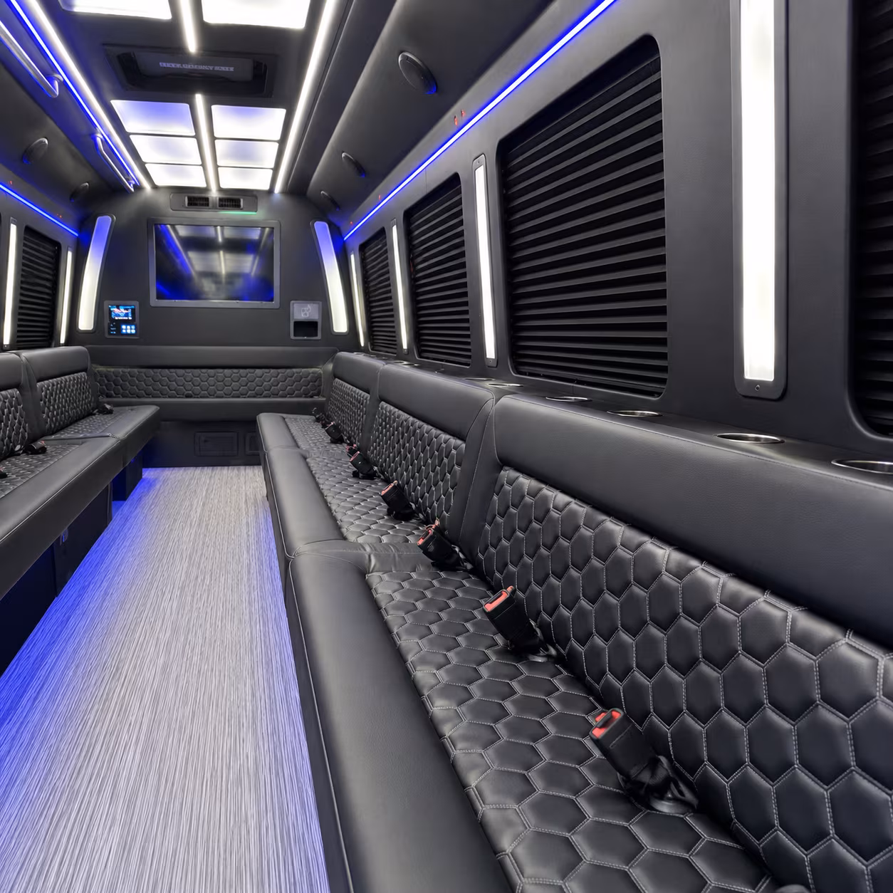 quincy party bus interior