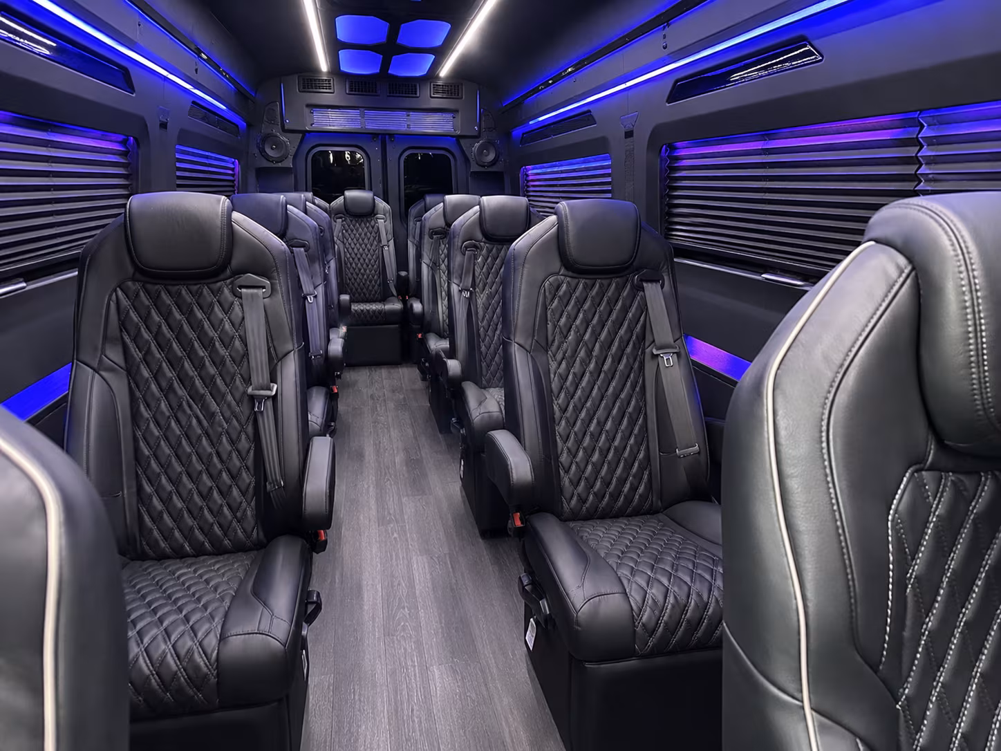 quincy sprinter van with driver inside